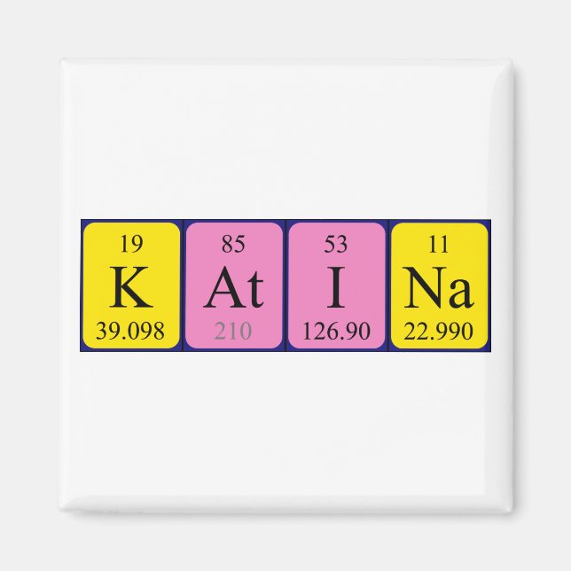 Katina periodic table name magnet (Front)
