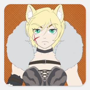 Katlin-chan Square Sticker