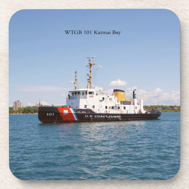 Katmai Bay set of 6 plastic coasters (Front)