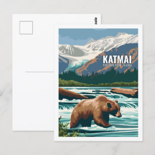 Katmai National Park Alaska USA Postcard