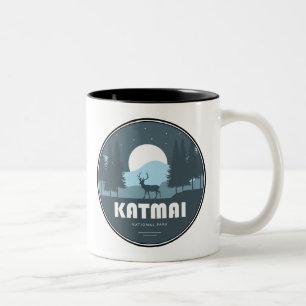 Katmai National Park Deer Two-Tone Coffee Mug