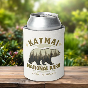 Katmai National Park, Established 1918, Alaska Can Cooler