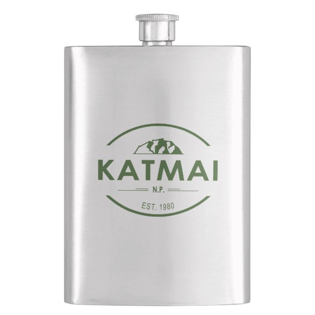 Katmai National Park Hip Flask (Front)