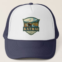 Katmai National Park Illustration Retro Badge