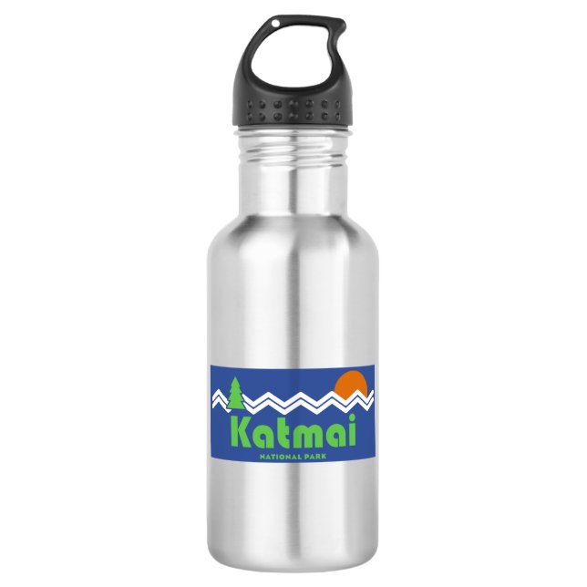 Katmai National Park Retro 532 Ml Water Bottle (Front)