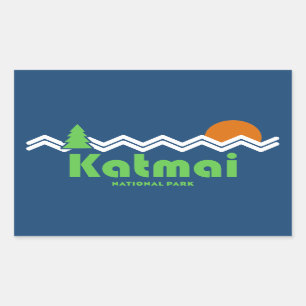Katmai National Park Retro Sticker