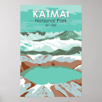 Katmai National Park Summit Crater Lake Alaska