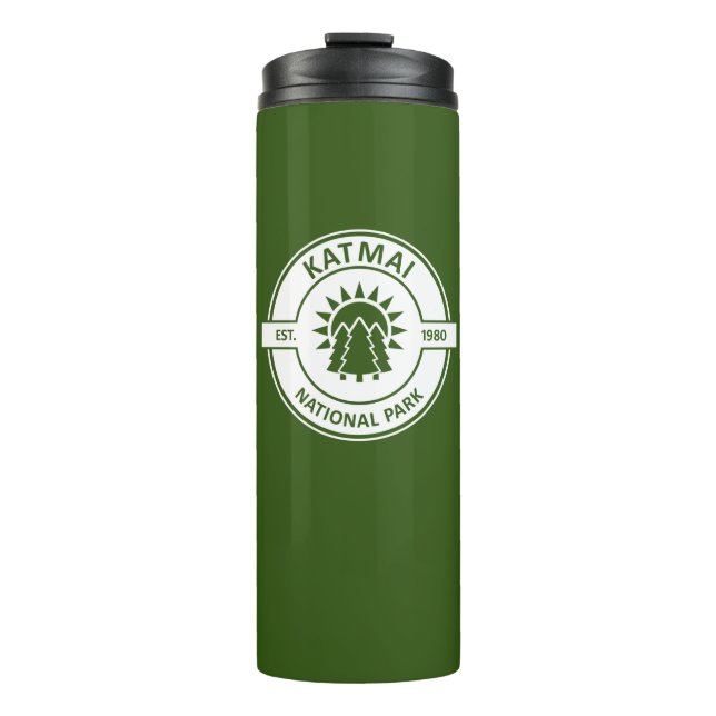 Katmai National Park Sun Trees Thermal Tumbler (Front)