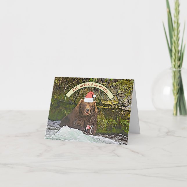 Katmai's Bear 856 Christmas Greeting Card (Front)