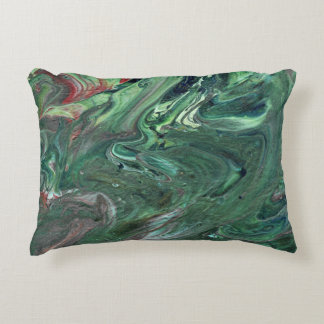 Katmandu 3 Coussin Abstrait vert hypnotisant