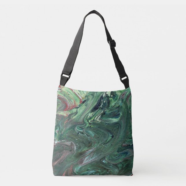 Katmandu 3 Mesmerizing Green Abstract Tote Bag (Front)