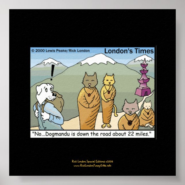 Katmandu & Dogmandu Cartoon Funny Poster (Front)