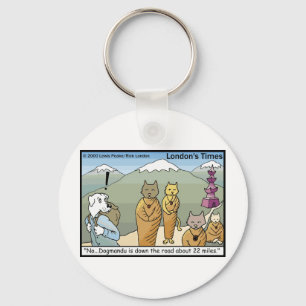 Katmandu Dogmandu Dog Vs Cat Funny Gifts & Tees Keychain