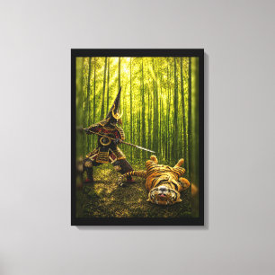 Kato Kiyomasa Samurai and Tiger Aftermath Canvas Print