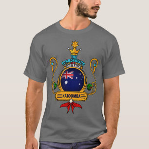Katoomba suburb home Golden Australian Flag Souven T-Shirt