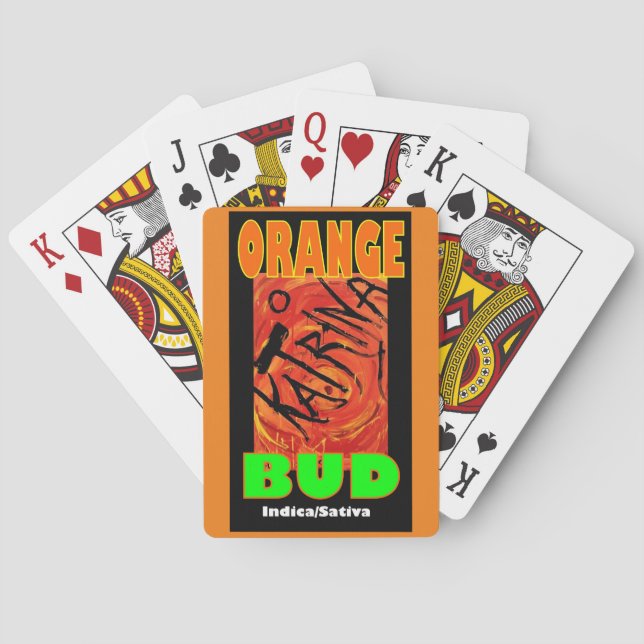 KATRINA ORANGE BUD PLAYING CARDS (Back)