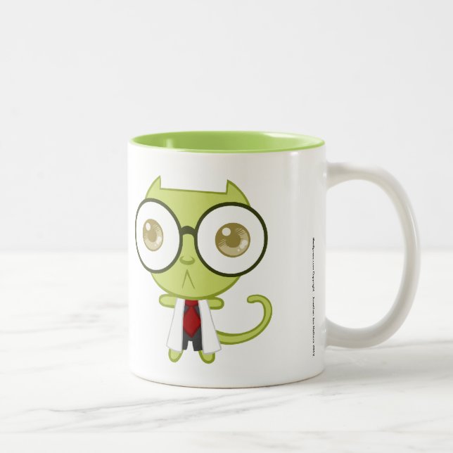 Kats avec Glassez : Professeur Oops Mug (Droit)