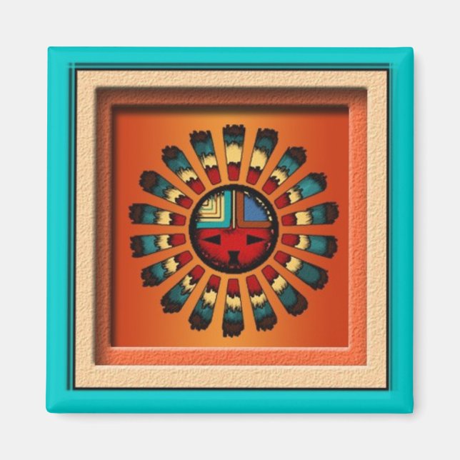 Katsina (Kachina) Sun Face Magnet (Front)