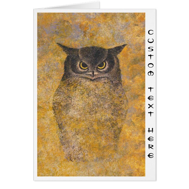 Katsuda Yukio Owl japanese oriental fine art (Front)