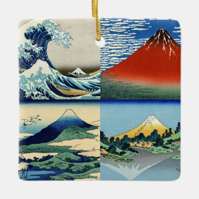 Katsushika Hokusai - 36 Views of Mount Fuji Ceramic Ornament (Front)