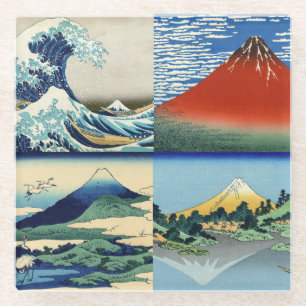 Katsushika Hokusai - 36 Views of Mount Fuji Glass Coaster