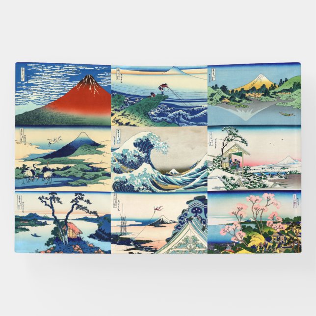 Katsushika Hokusai - 36 Views of Mt Fuji Selection Banner (Horizontal)
