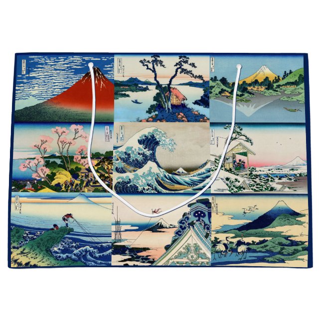 Katsushika Hokusai - 36 Views of Mt Fuji Selection Large Gift Bag (Front)