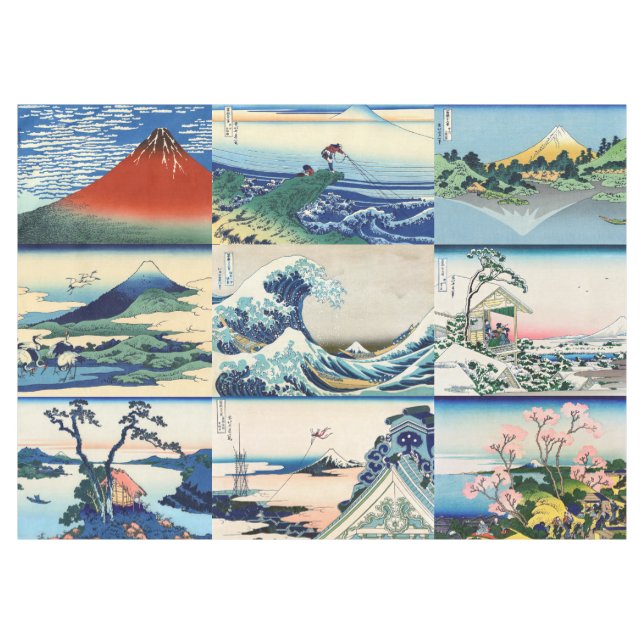 Katsushika Hokusai - 36 Views of Mt Fuji Selection Tablecloth (Front (Horizontal))