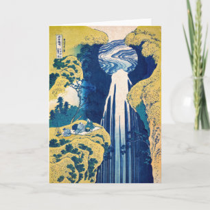 Katsushika Hokusai - Amida Falls Card