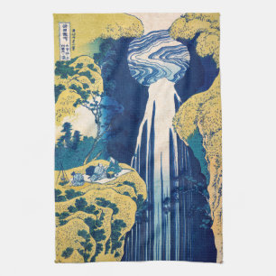 Katsushika Hokusai - Amida Falls Kitchen Towel