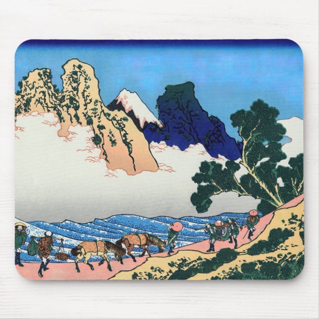 Katsushika Hokusai - Back of Fuji, Minobu river Mouse Pad (Front)