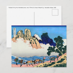 Katsushika Hokusai - Back of Fuji, Minobu river Postcard