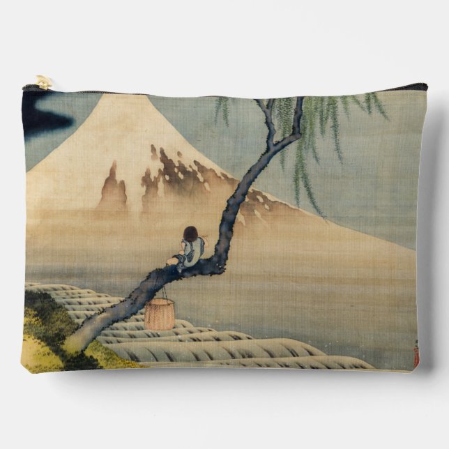 Katsushika Hokusai - Boy Viewing Mount Fuji Accessory Pouch (Front)