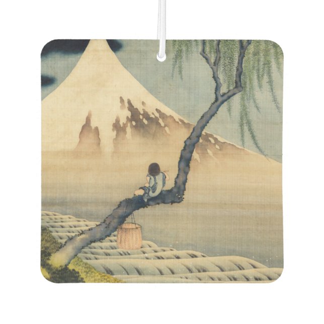 Katsushika Hokusai - Boy Viewing Mount Fuji Air Freshener (Front)