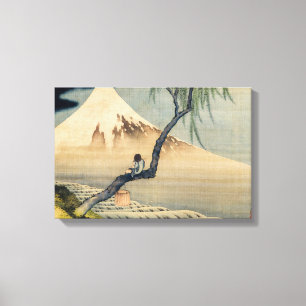 Katsushika Hokusai - Boy Viewing Mount Fuji Canvas Print