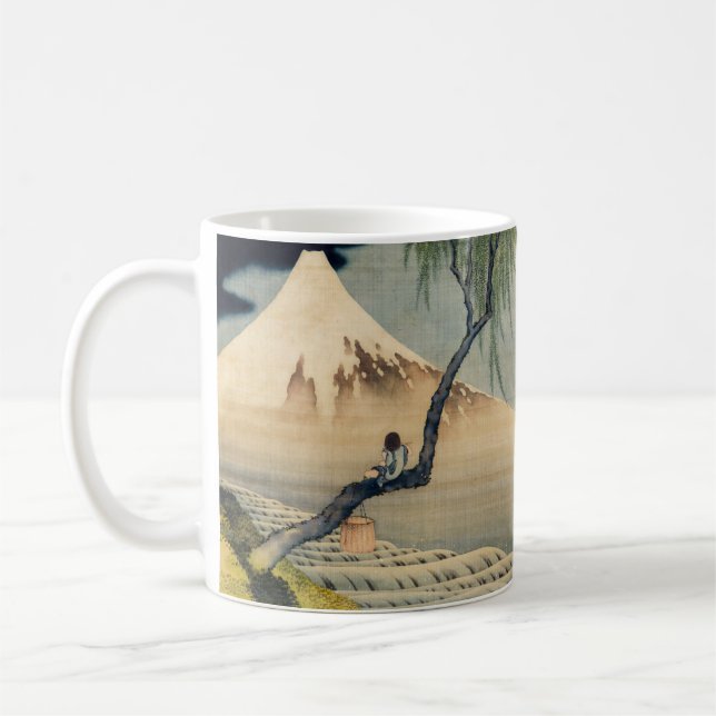 Katsushika Hokusai - Boy Viewing Mount Fuji Coffee Mug (Left)