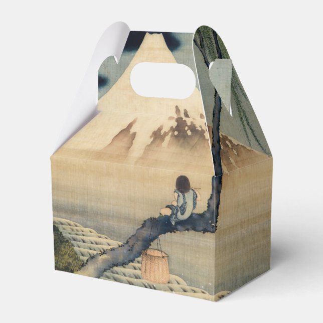 Katsushika Hokusai - Boy Viewing Mount Fuji Favor Box (Front Side)