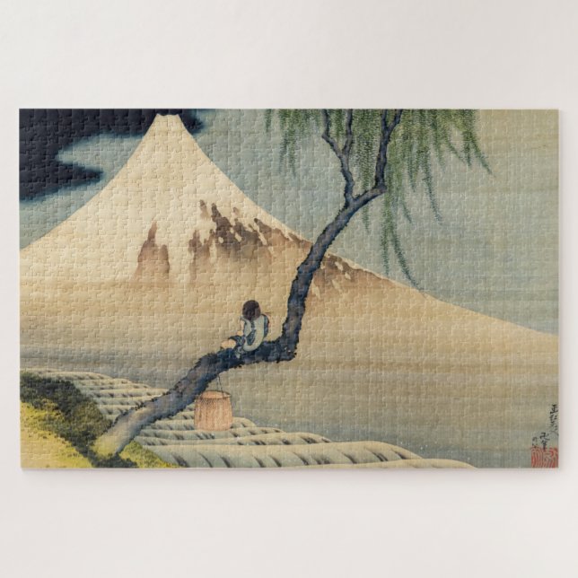 Katsushika Hokusai - Boy Viewing Mount Fuji Jigsaw Puzzle (Horizontal)