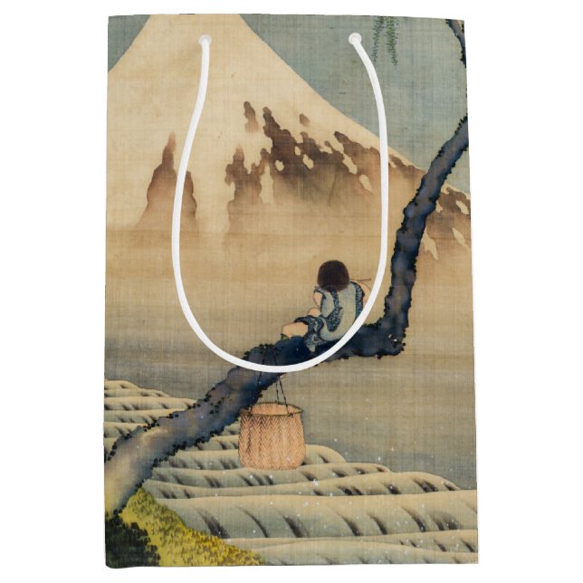 Katsushika Hokusai - Boy Viewing Mount Fuji Medium Gift Bag (Front)