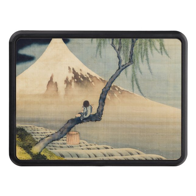 Katsushika Hokusai - Boy Viewing Mount Fuji Trailer Hitch Cover (Front)