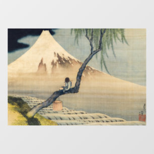 Katsushika Hokusai - Boy Viewing Mount Fuji Window Cling