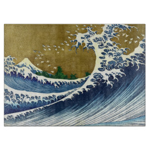 Katsushika Hokusai - Coloured Big Wave Cutting Board