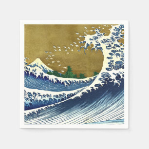 Katsushika Hokusai - Coloured Big Wave Napkin