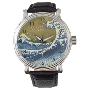 Katsushika Hokusai - Coloured Big Wave Watch