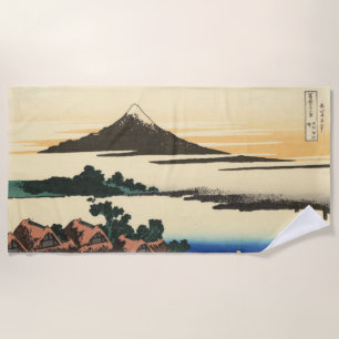 Katsushika Hokusai  Dawn in Kai province  Beach Towel