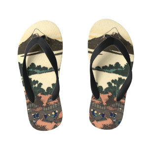Katsushika Hokusai  Dawn in Kai province  Kid's Flip Flops