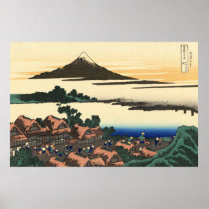 Katsushika Hokusai Dawn in Kai province Poster