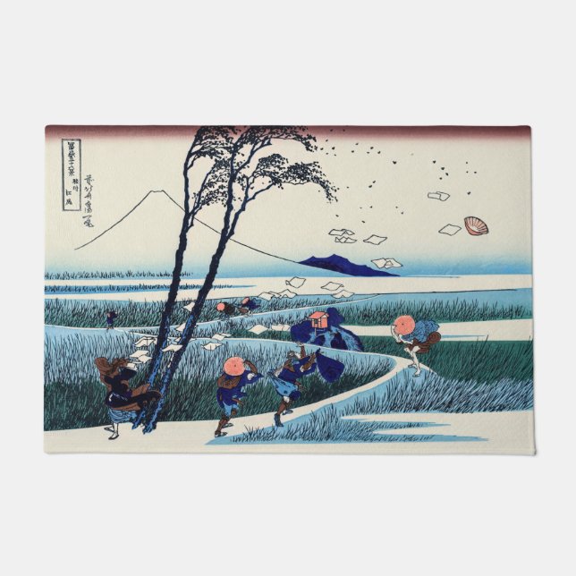 Katsushika Hokusai - Ejiri in the Suruga province Doormat (Front)