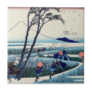 Katsushika Hokusai - Ejiri in the Suruga province Tile
