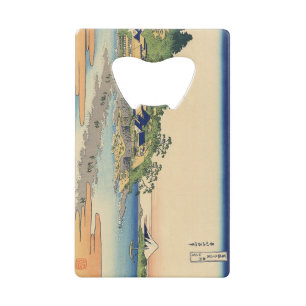 Katsushika Hokusai Enoshima in the Sagami province Credit Card Bottle Opener